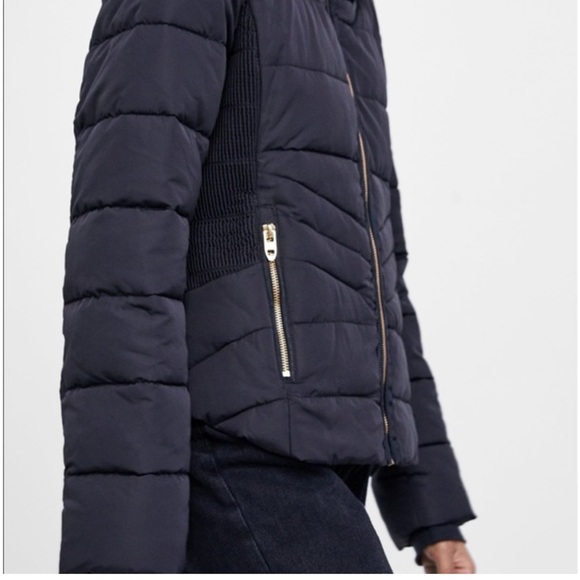 Zara puffer coat black- winter coat / jacket - Picture 3 of 9